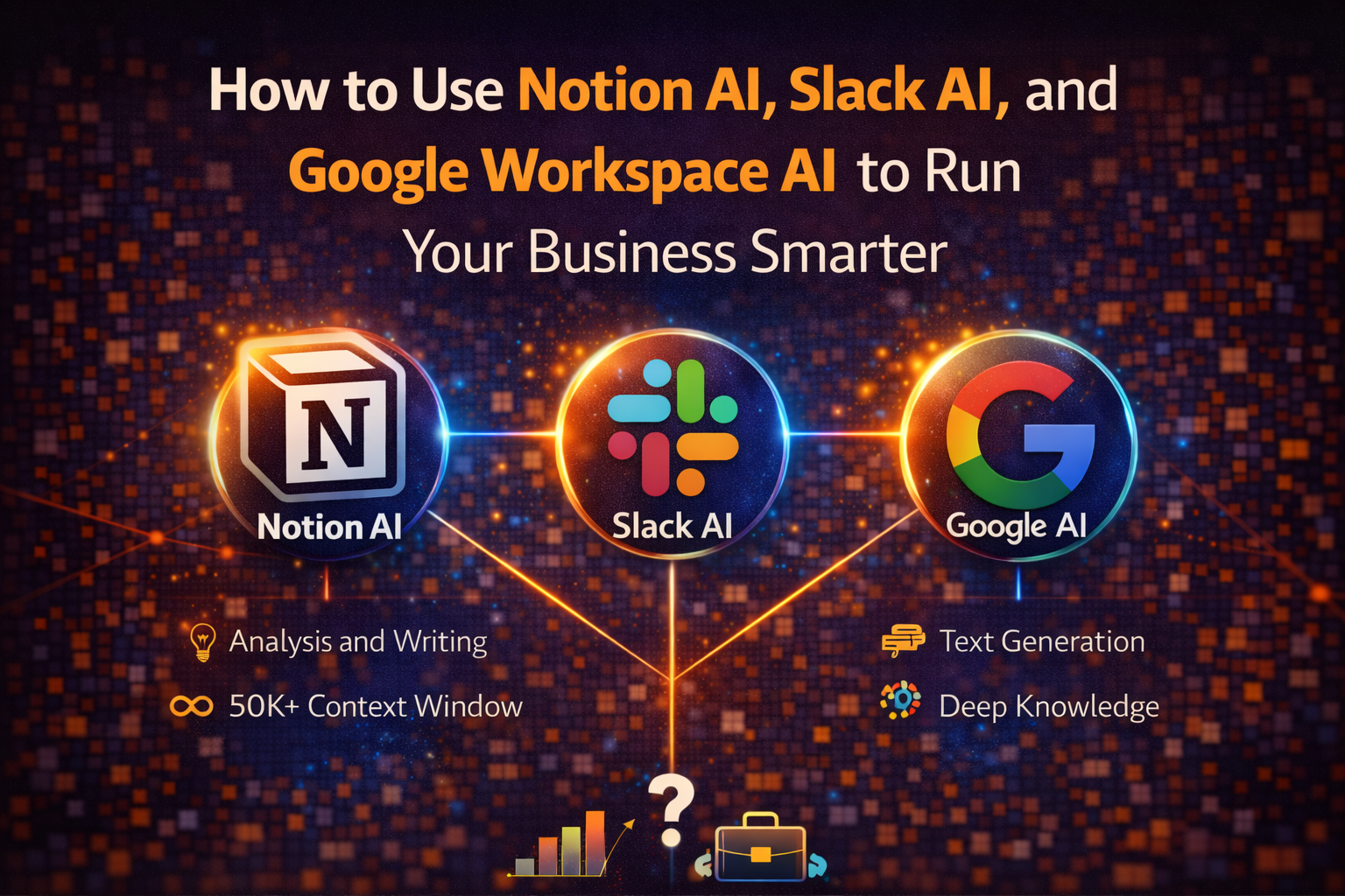 How to Use Notion AI, Slack AI, and Google Workspace AI to Run Your Business Smarter
