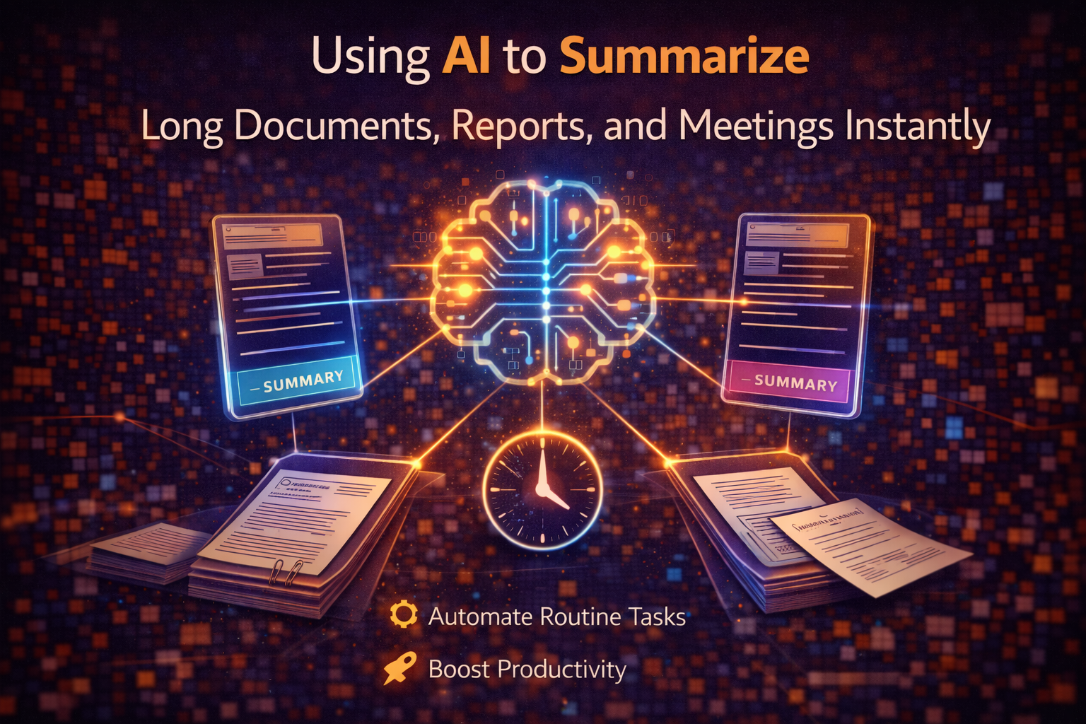 Using AI to Summarize Long Documents, Reports, and Meetings Instantly